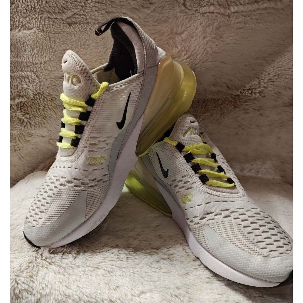 Nike Air Max 270 White Volt Youth Size 6.5, Womens size 8 DO 1382-100 - Picture 2 of 10